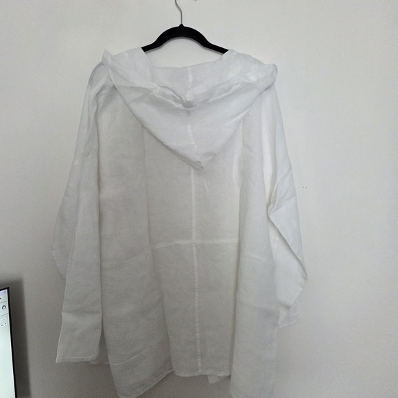 J.Jill Pure Jill Linen Open Front Hooded  Cardigan Womens XL New Without Tags - Picture 2 of 6